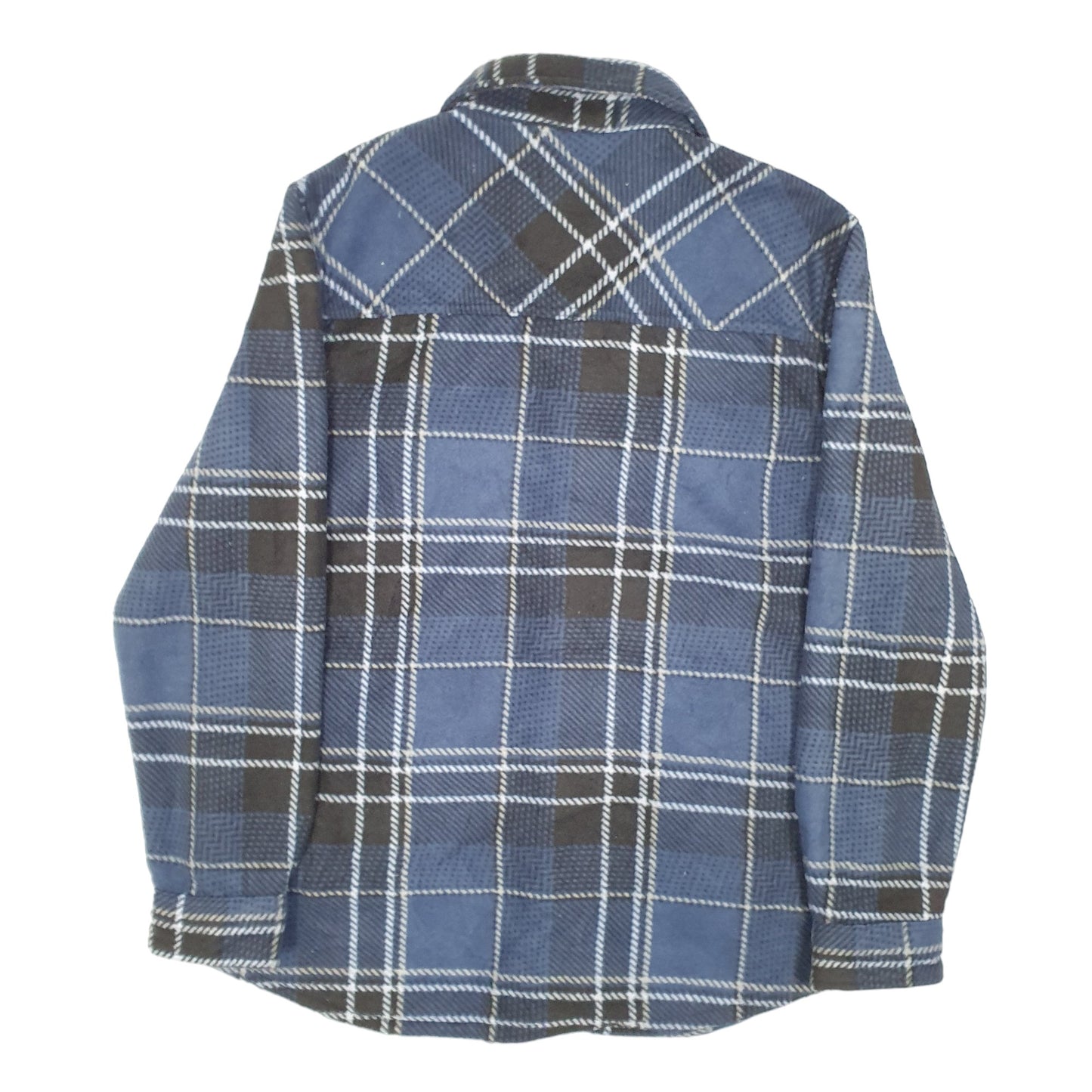 Mens Blue Freedom Foundry Fleece Overshirt Shacket Long Sleeve Shirt