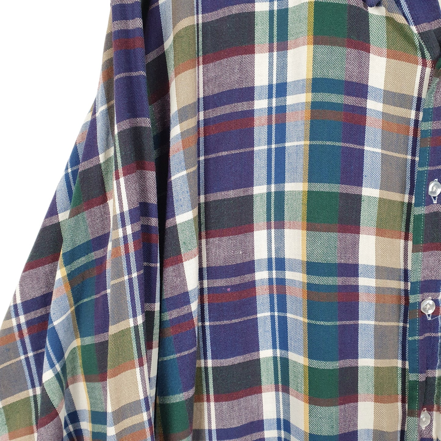 Mens Blue L.L.Bean Tall Vintage Made In USA Long Sleeve Shirt