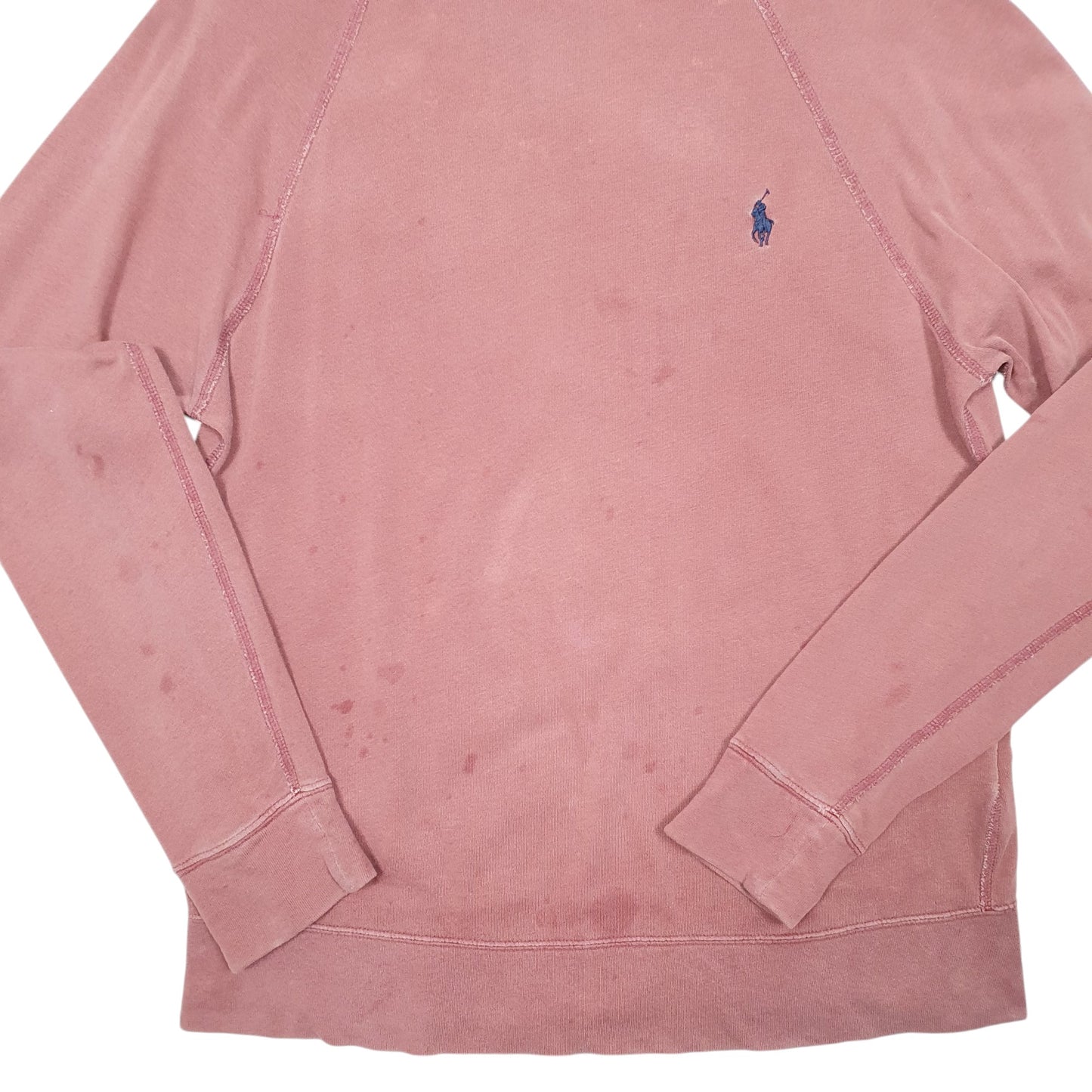 Mens Pink Polo Ralph Lauren Lightweight Raglan Crewneck Jumper