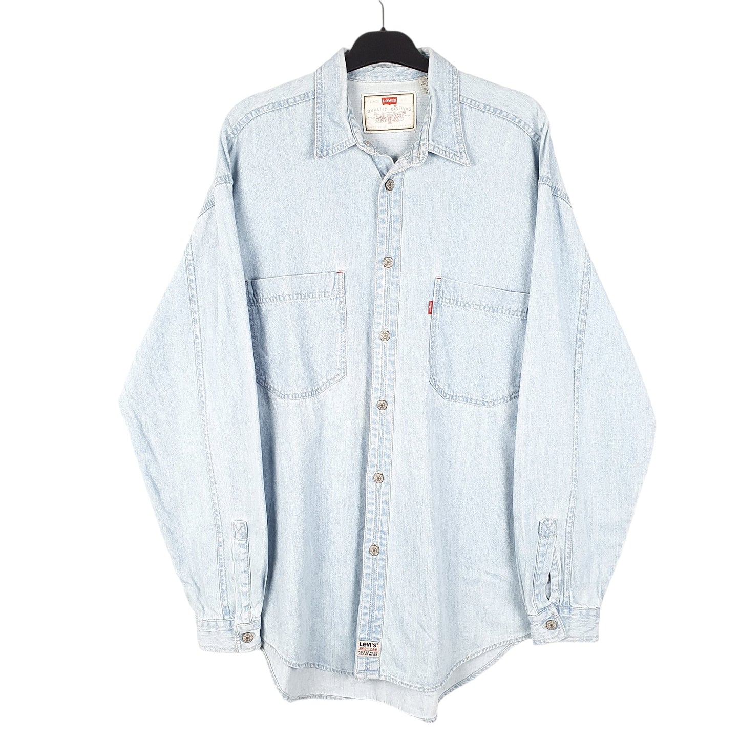 Mens Blue Levis Denim Jeans Vintage Red Tab Overshirt Long Sleeve Shirt