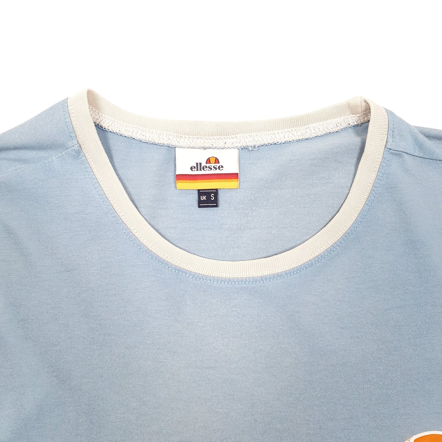 Mens Blue Ellesse Ringer Short Sleeve T Shirt