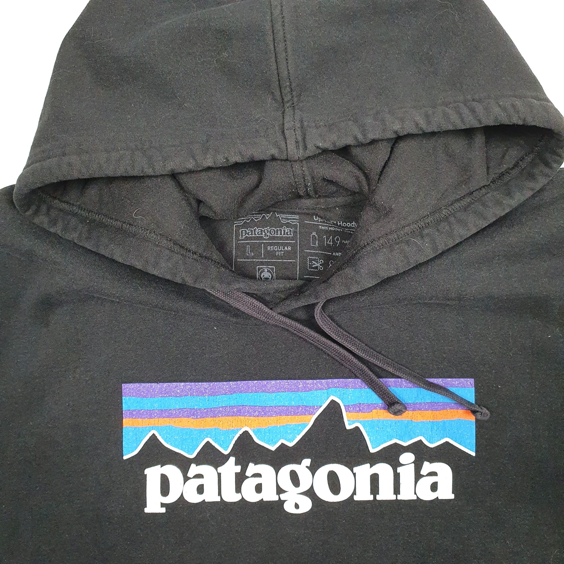 Mens Black Patagonia  Hoodie Jumper
