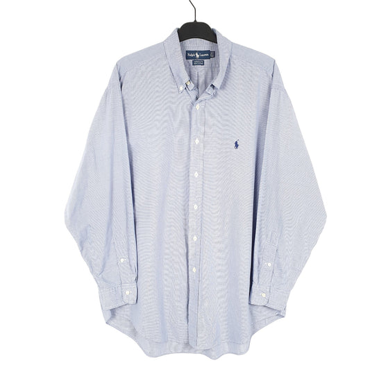 Mens Blue Ralph Lauren Oxford Long Sleeve Shirt