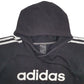 Mens Black Adidas Spellout Hoodie Jumper