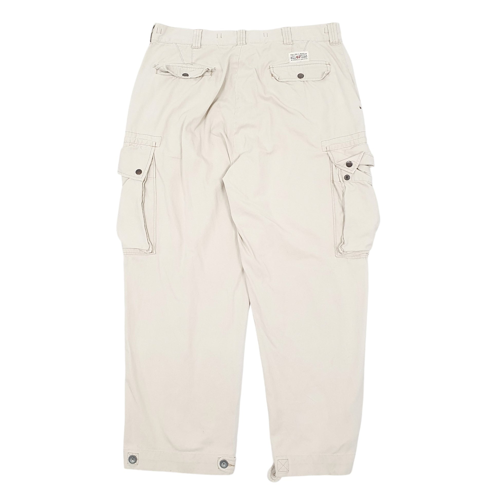 Mens Cream Polo Ralph Lauren Chinos Cargo Trousers