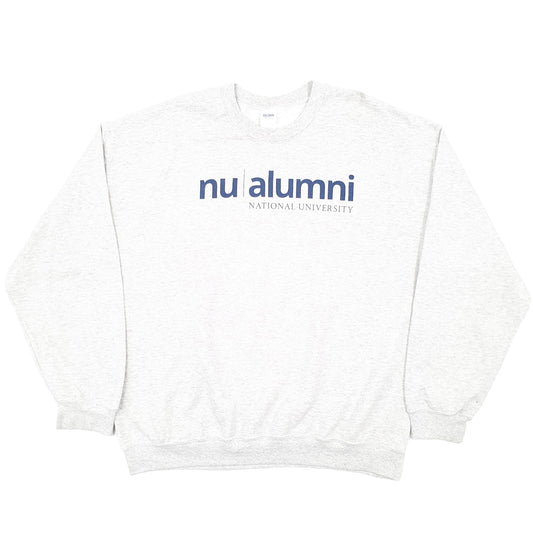 Mens Grey Gildan National University Alumni Crewneck Jumper