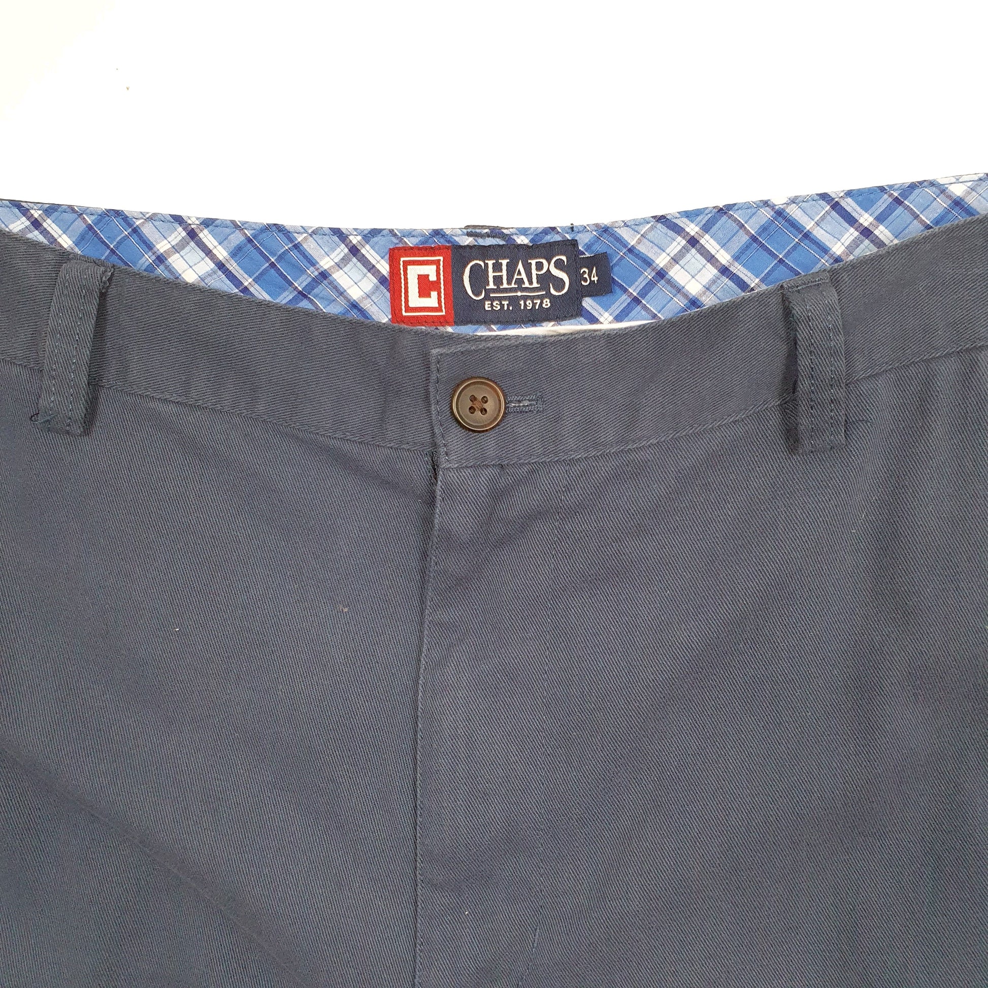 Mens Navy Chaps Deck Chino Shorts