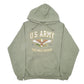 Mens Khaki U.S Army Spellout Hoodie Jumper