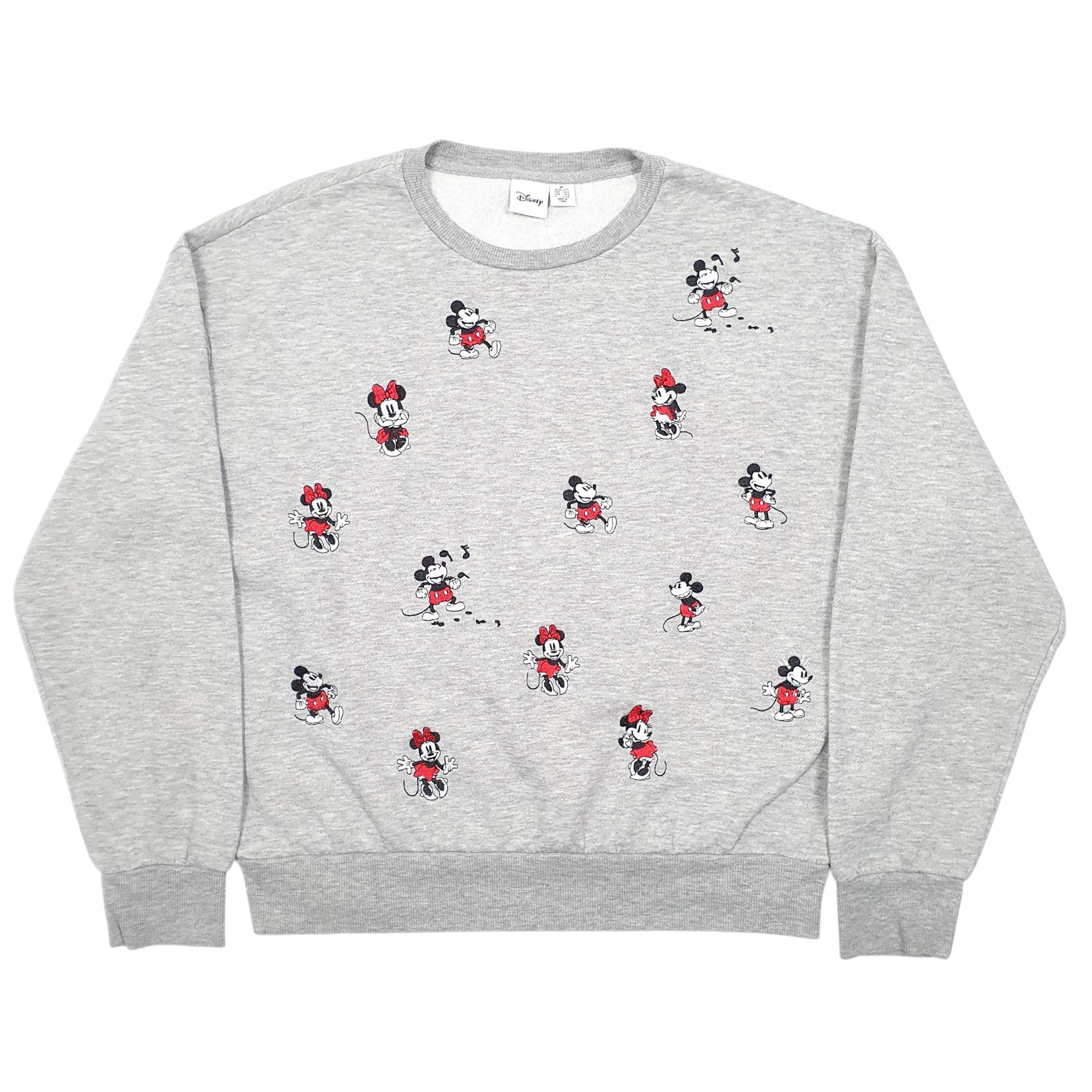 Womens Disney Grey Crewneck Mickey Mouse Minnie Jumper M – Bundl
