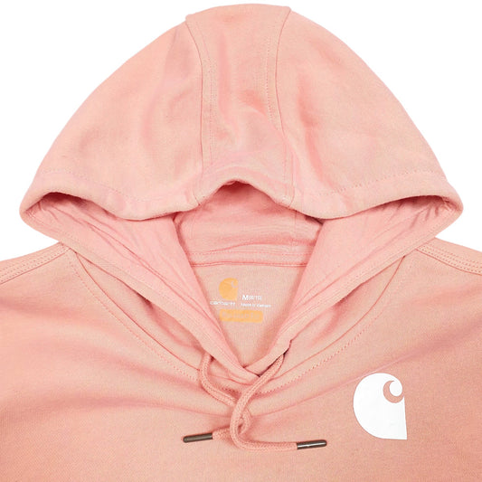 Womens Pink Carhartt Workwear Spellout Hoodie Jumper