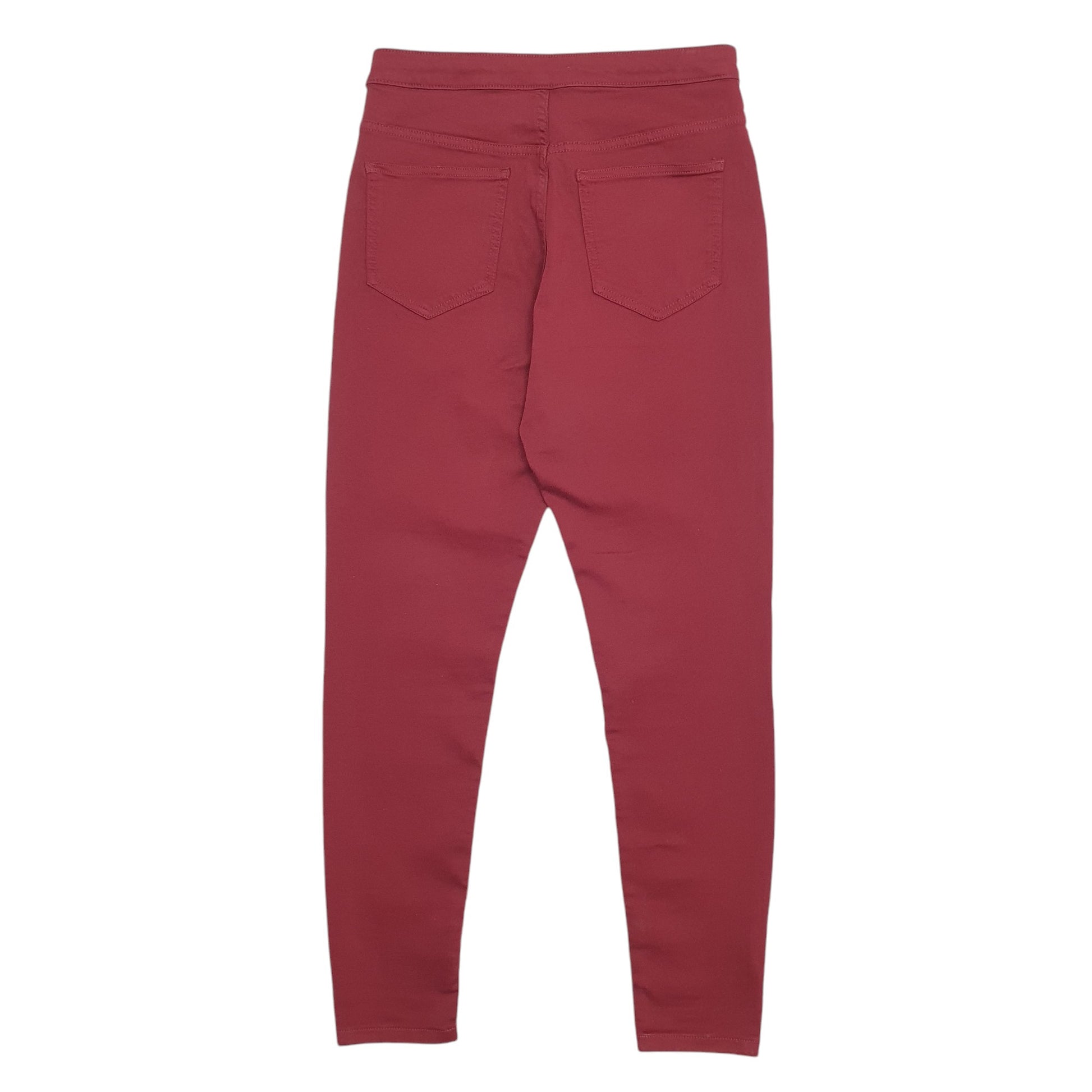 Womens Burgundy M&S Stretch Fit Chino Trousers