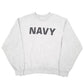 Mens Grey Soffe US Navy Spellout Vintage USN Crewneck Jumper