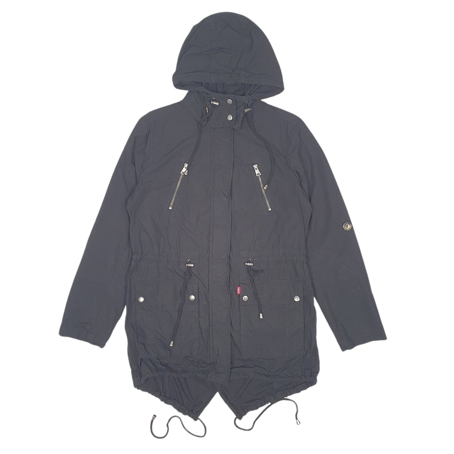 Womens Black Levis Fishtail Mod  Coat