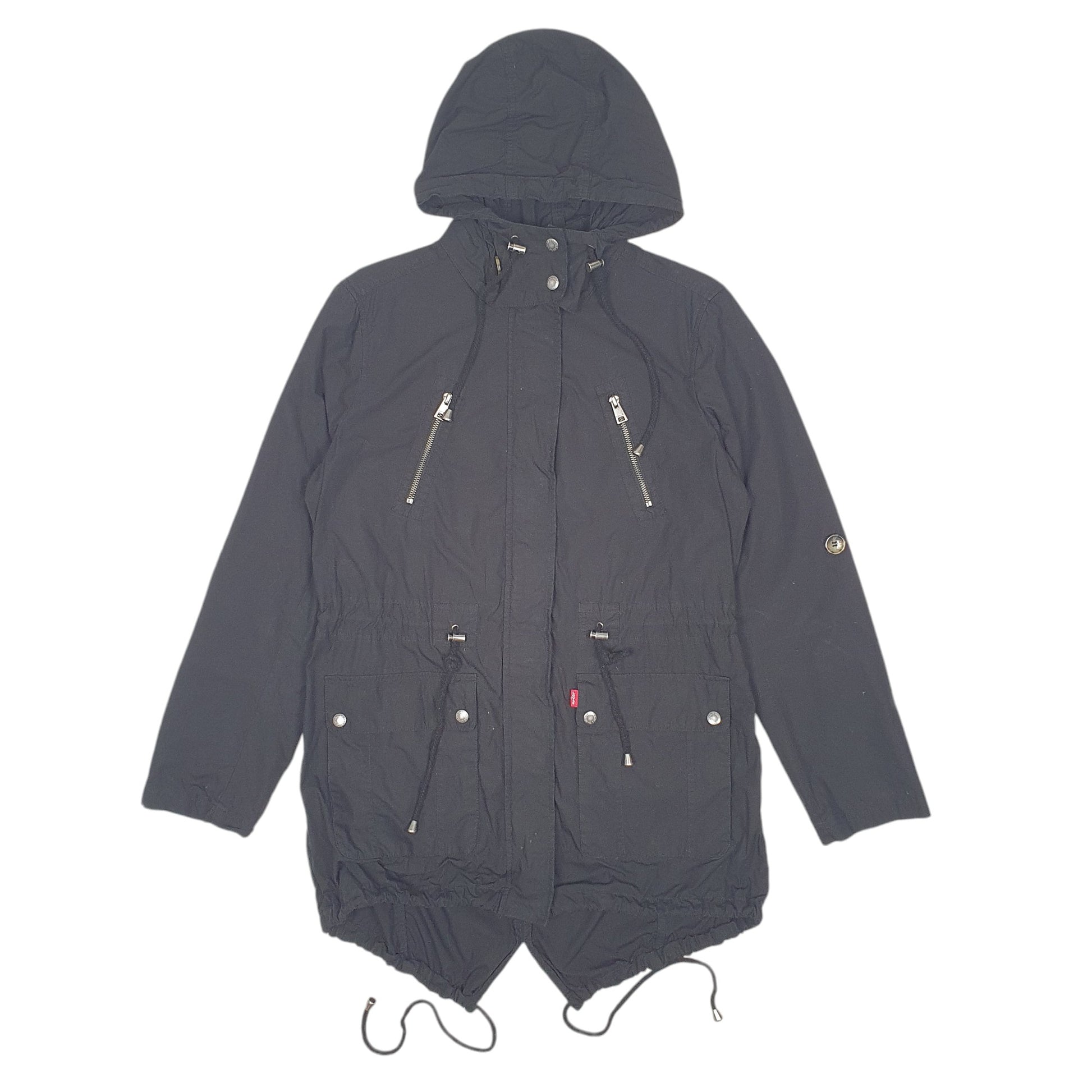 Womens Black Levis Fishtail Mod  Coat