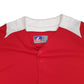 Mens Red Majestic Plain Baseball Jersey Short Sleeve T Shirt