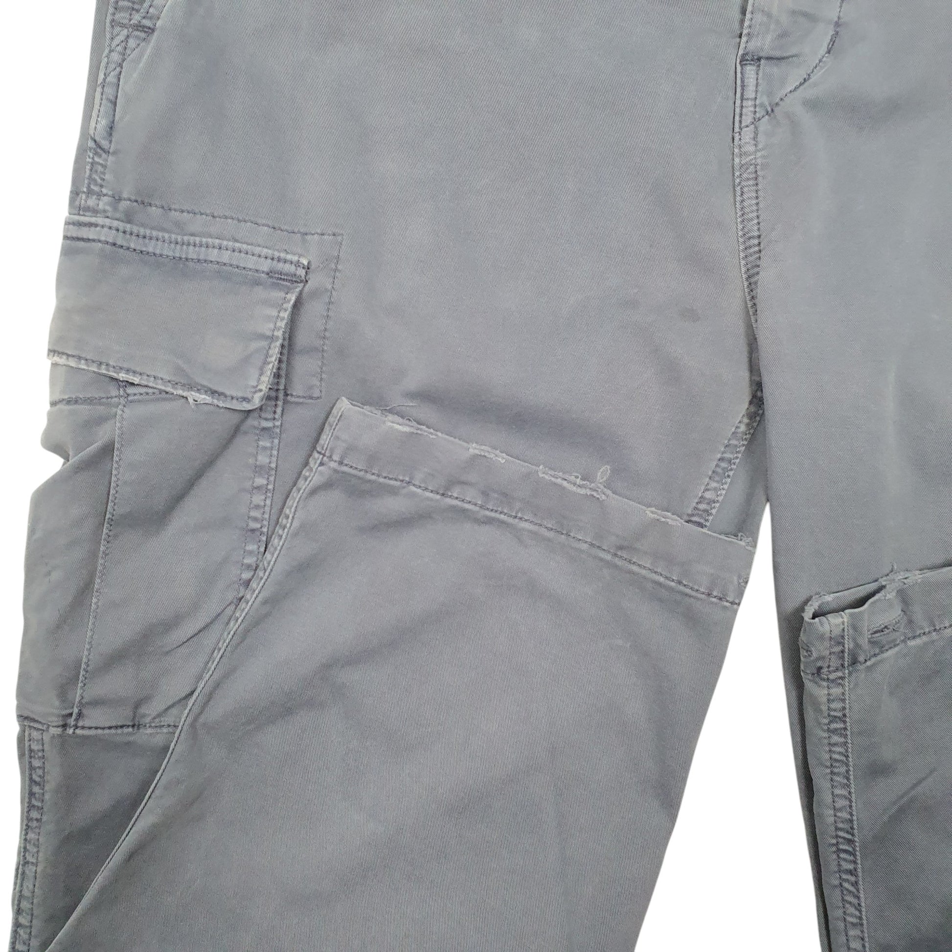 Mens Blue American Eagle Flex Combat Utility Cargo Trousers