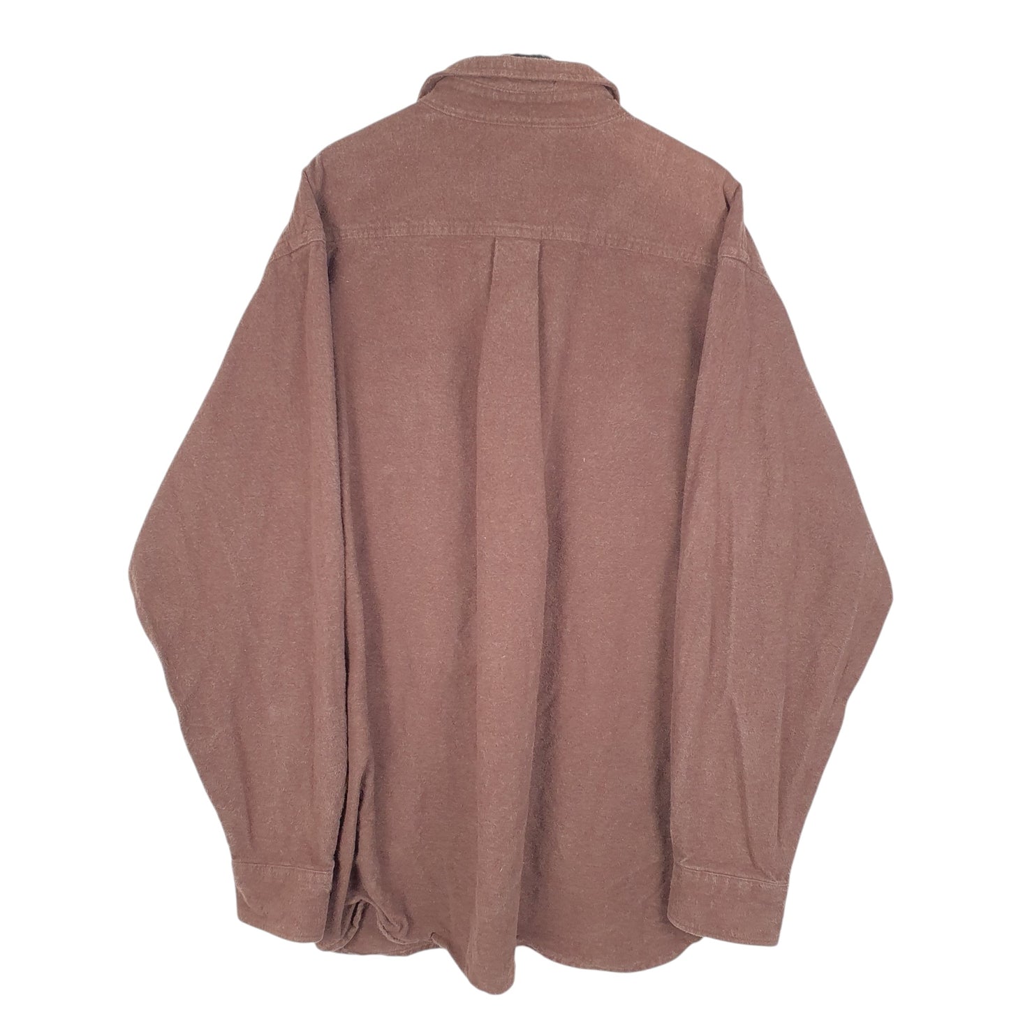 Mens Brown L.L.Bean Chamois Overshirt Shacket Long Sleeve Shirt