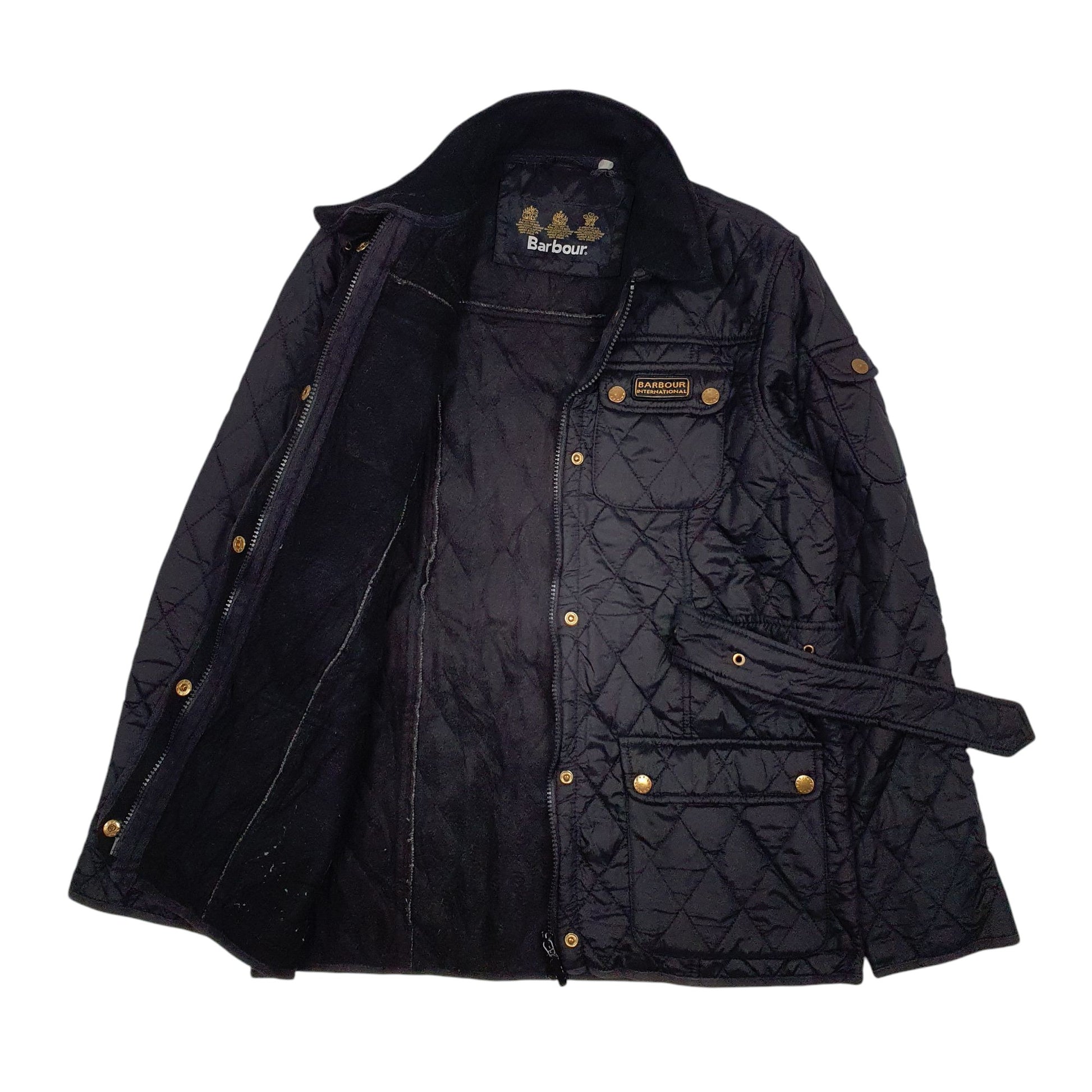 Womens Black Barbour  Quarter Zip Coat