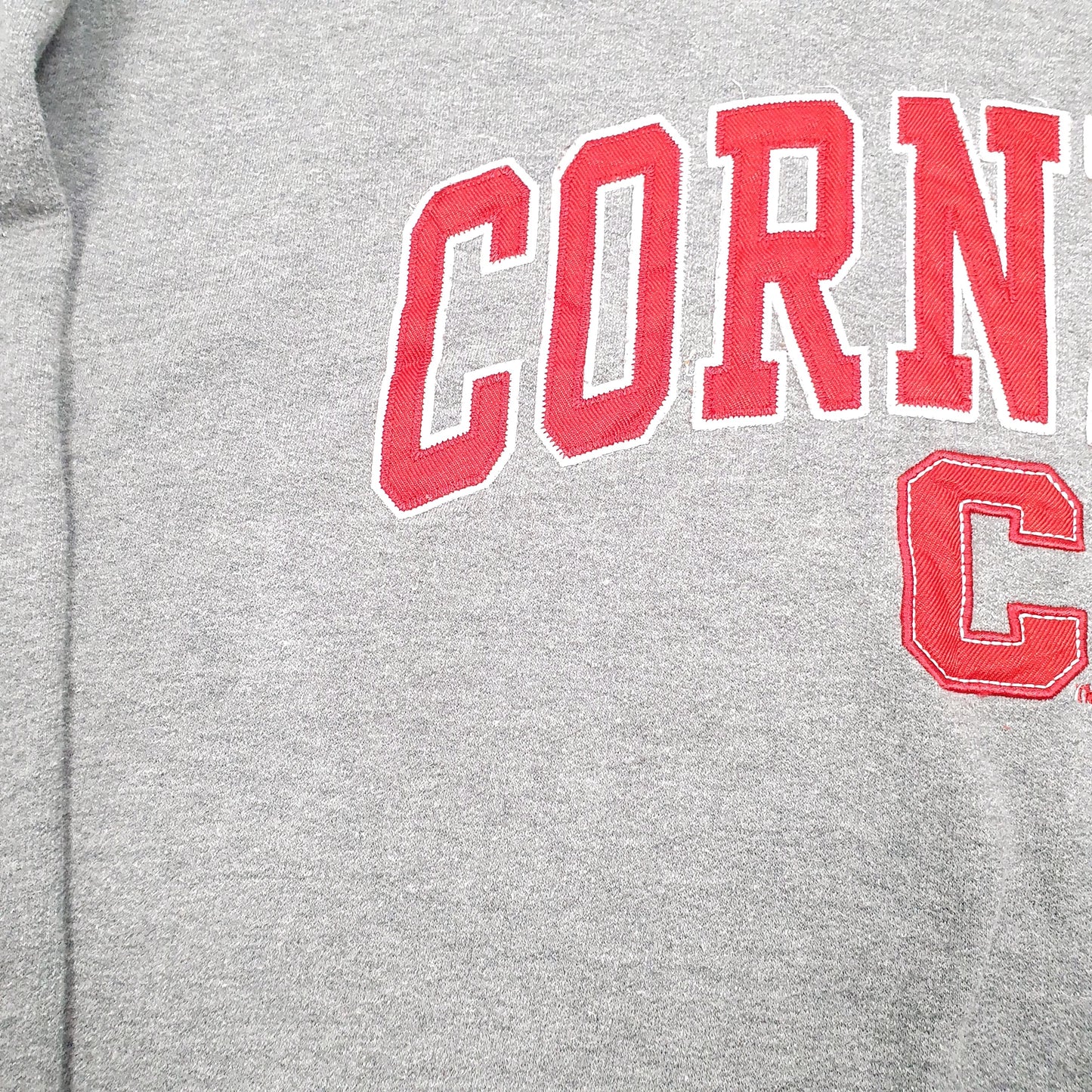 Mens Grey Old Varsity Brand Cornell College USA Big Red Hoodie Jumper