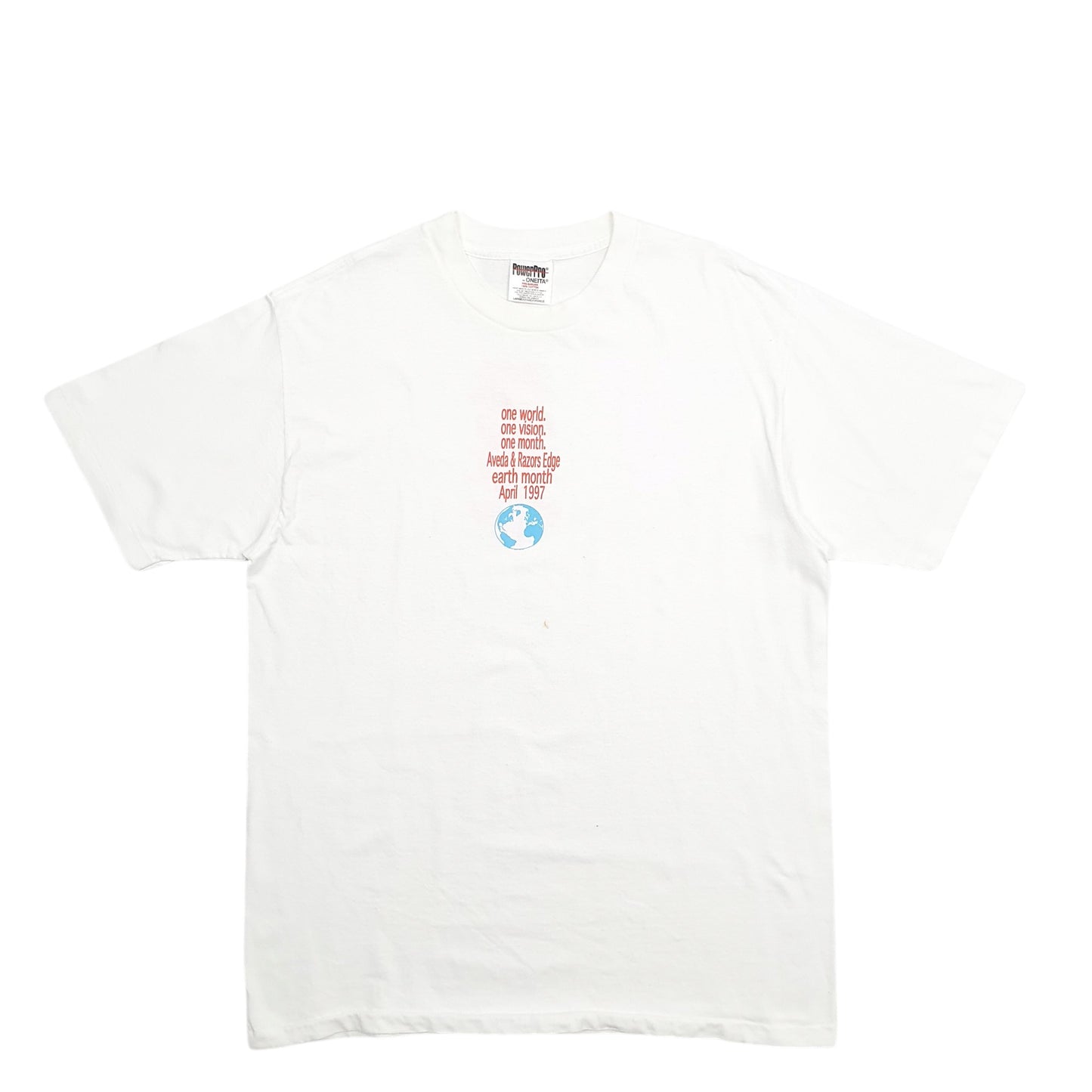 Mens White Power Pro Made In USA Vintage Pre Shrunk Short Sleeve T Shirt