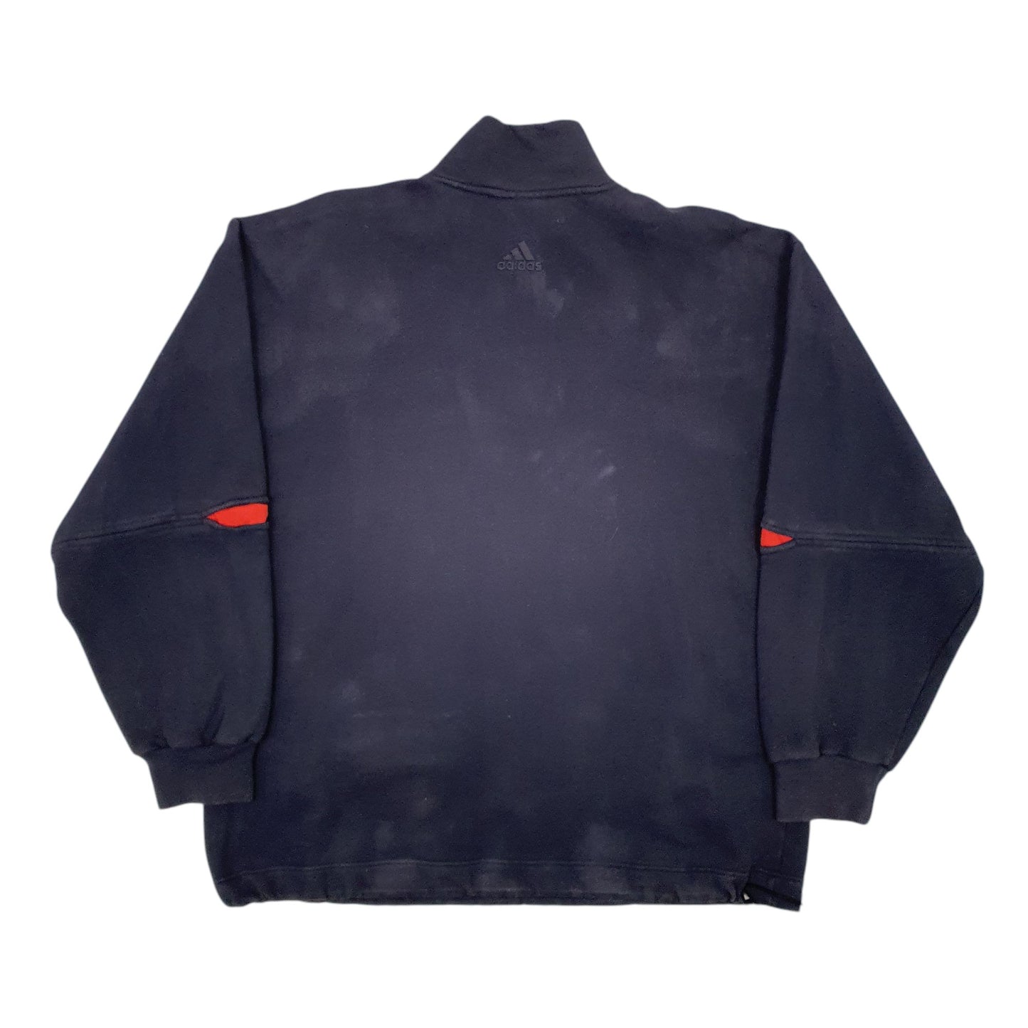 Mens Grey Adidas Vintage Quarter Zip Jumper