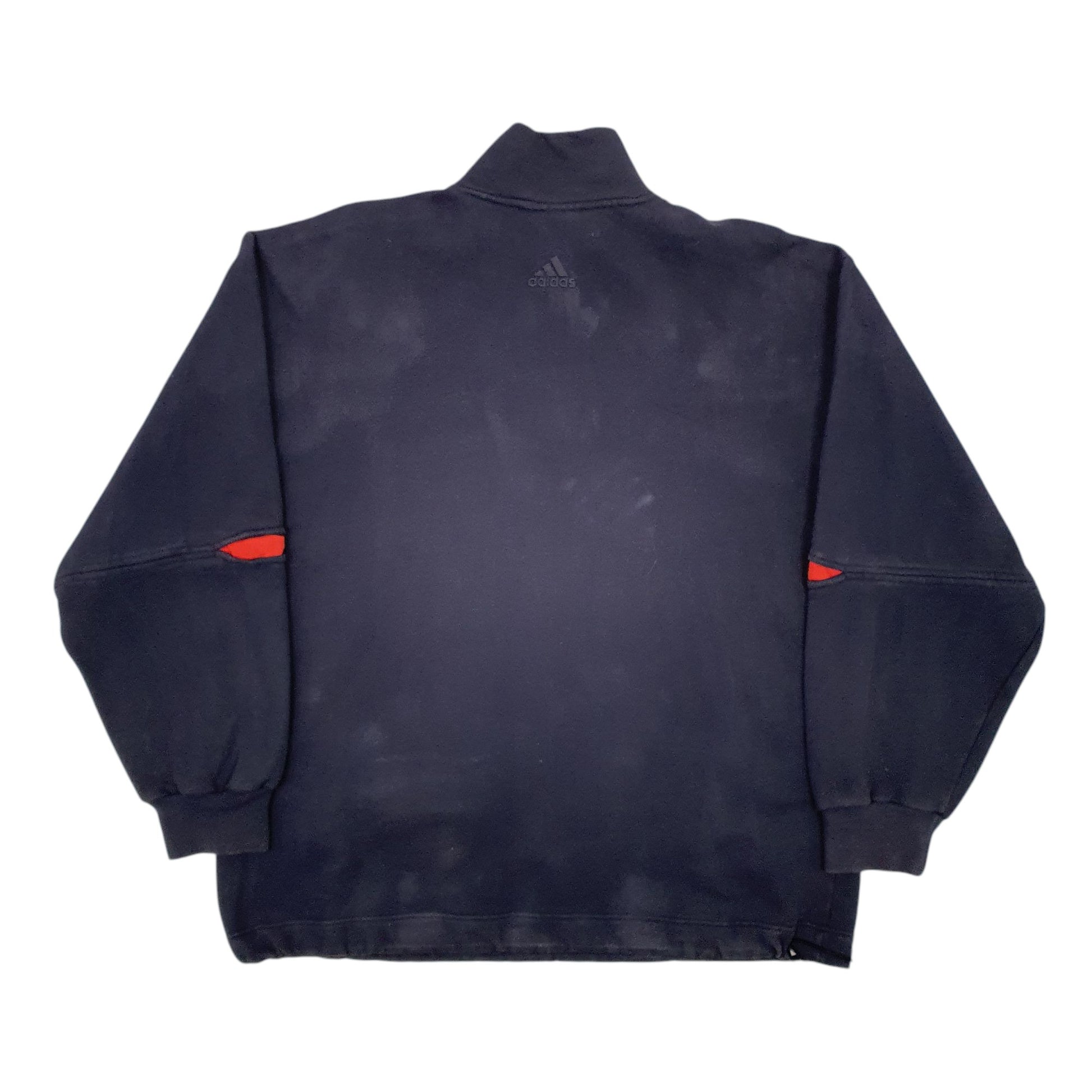 Mens Grey Adidas Vintage Quarter Zip Jumper