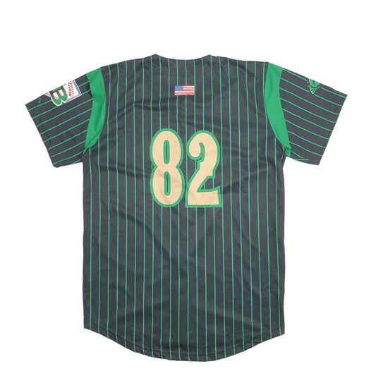 Mens Black Boombah Baseball Jersey Green Brook Short Sleeve T Shirt