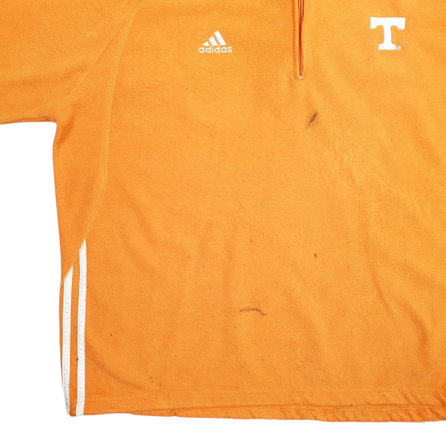 Mens Orange Adidas  Quarter Zip Jumper