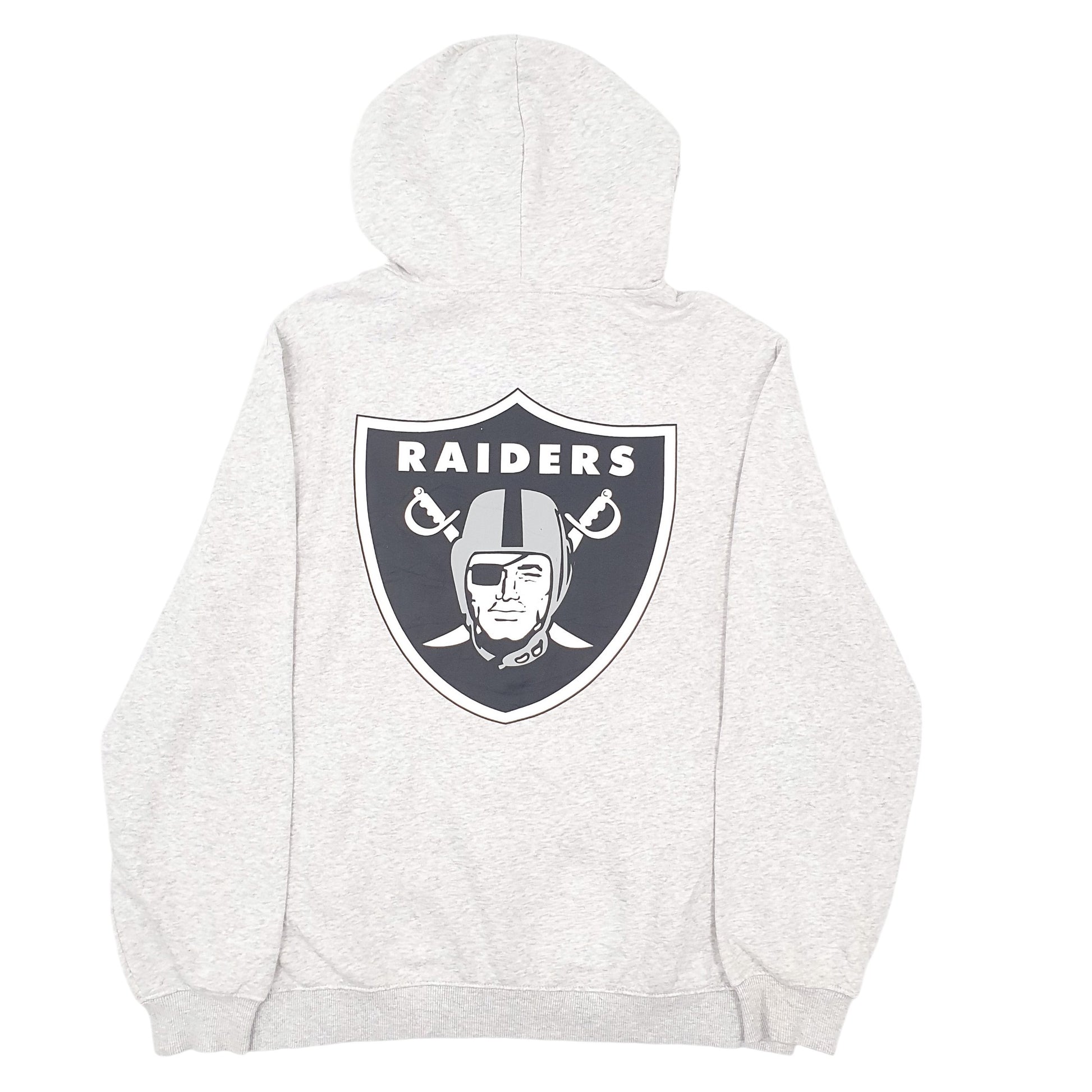 Mens Grey H&M NFL Oakland Raiders Football Hoodie Jumper