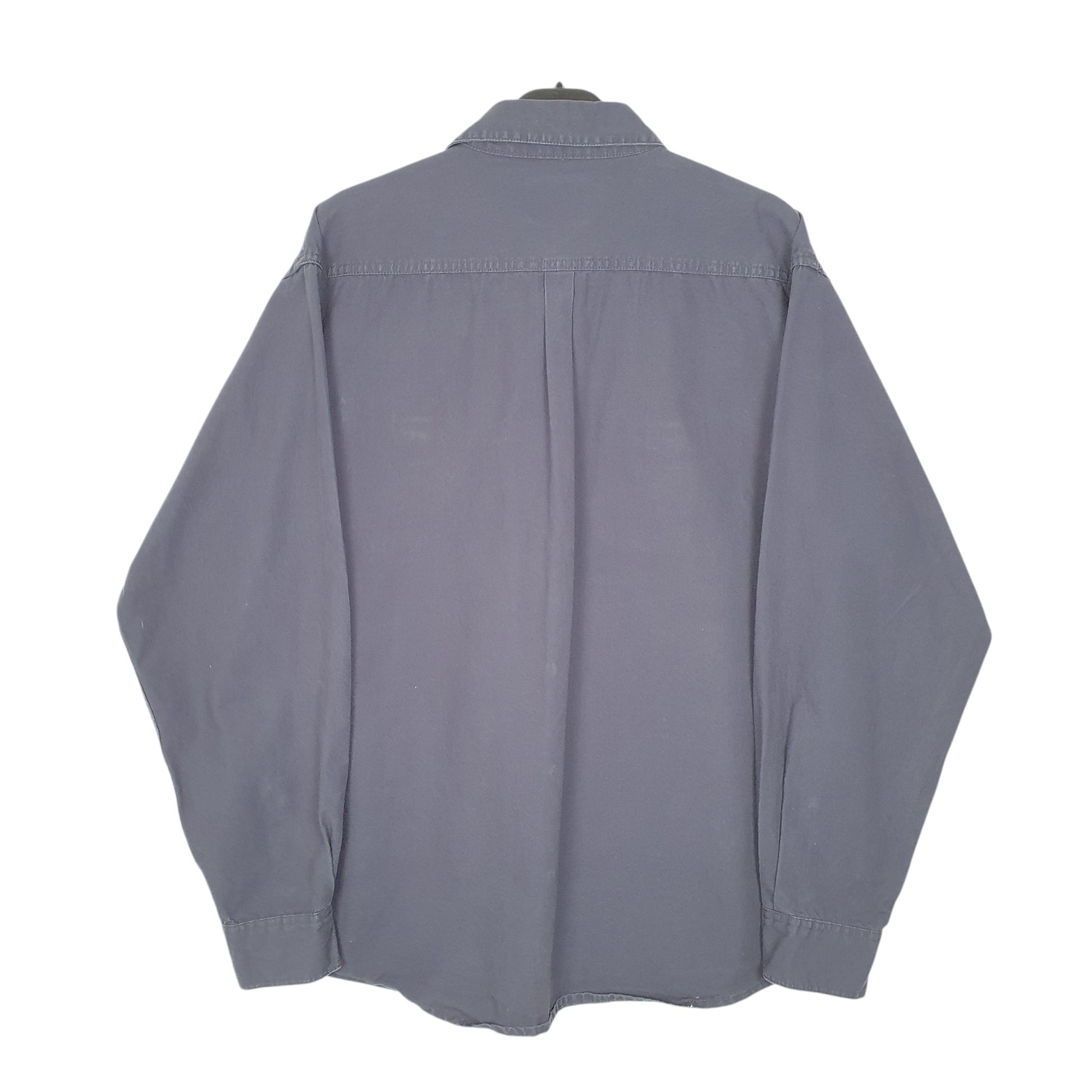 Mens Navy Wrangler Work Long Sleeve Shirt