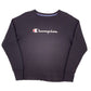 Mens Black Champion Spellout Crewneck Jumper
