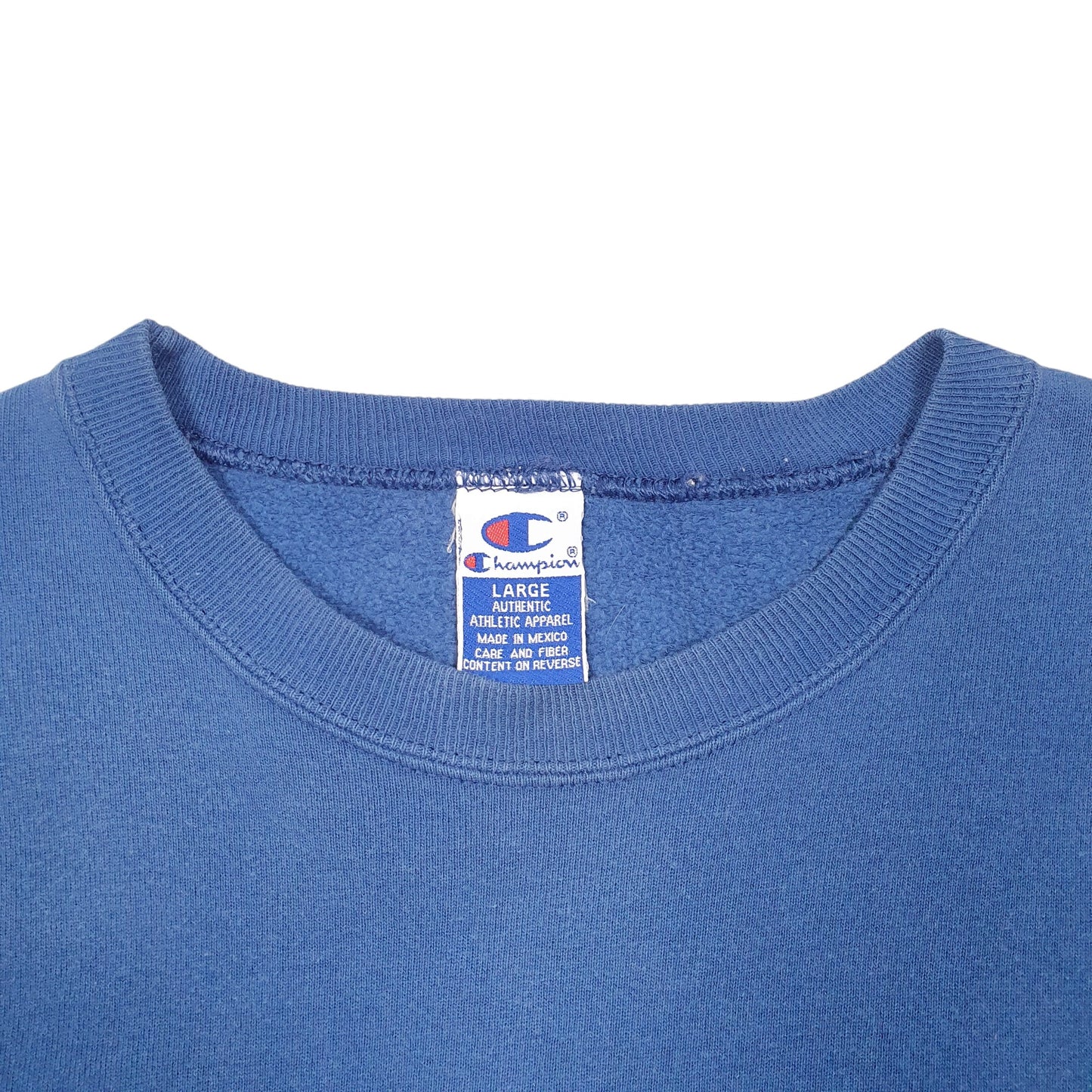Mens Blue Champion Vintage 90s Crewneck Jumper