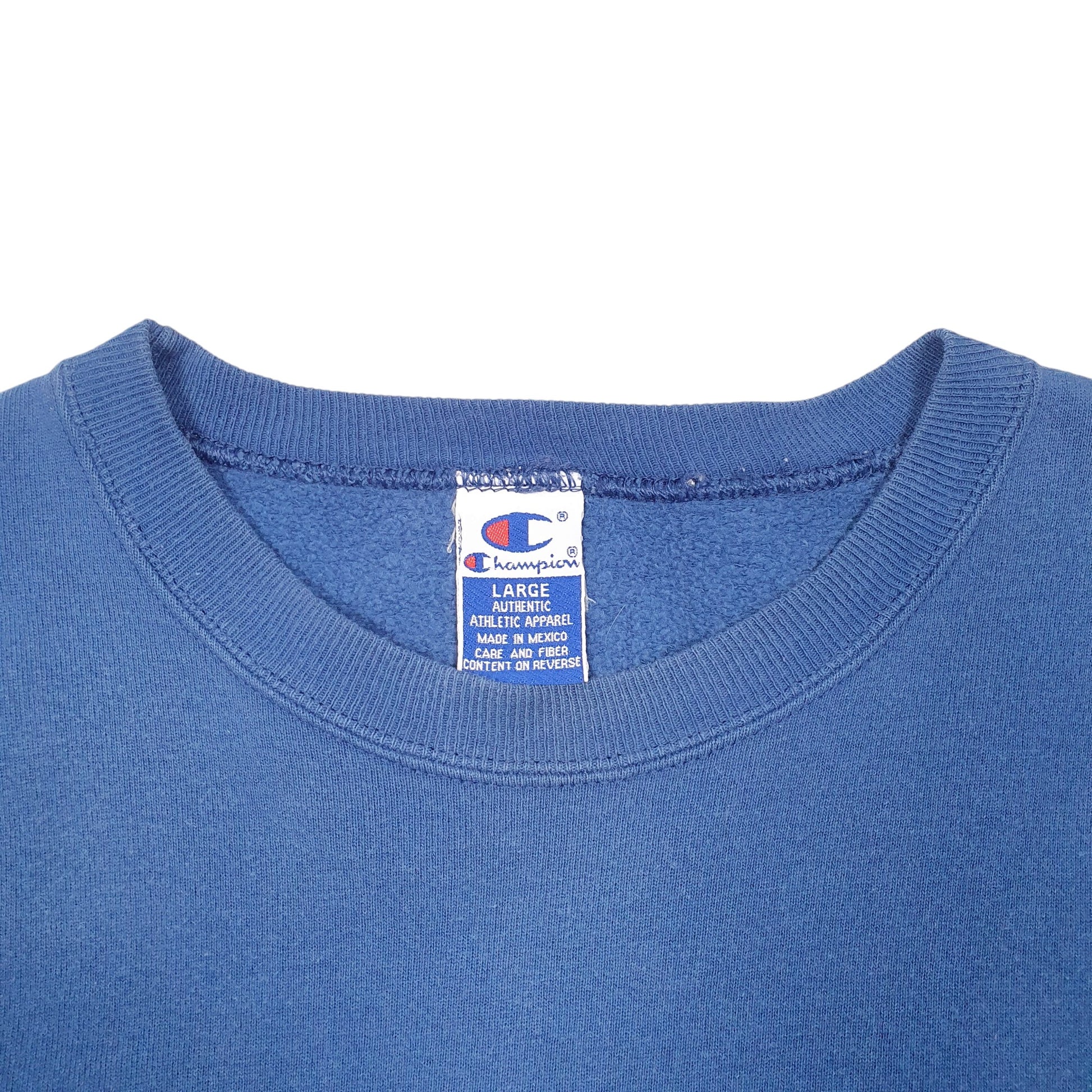 Mens Blue Champion Vintage 90s Crewneck Jumper