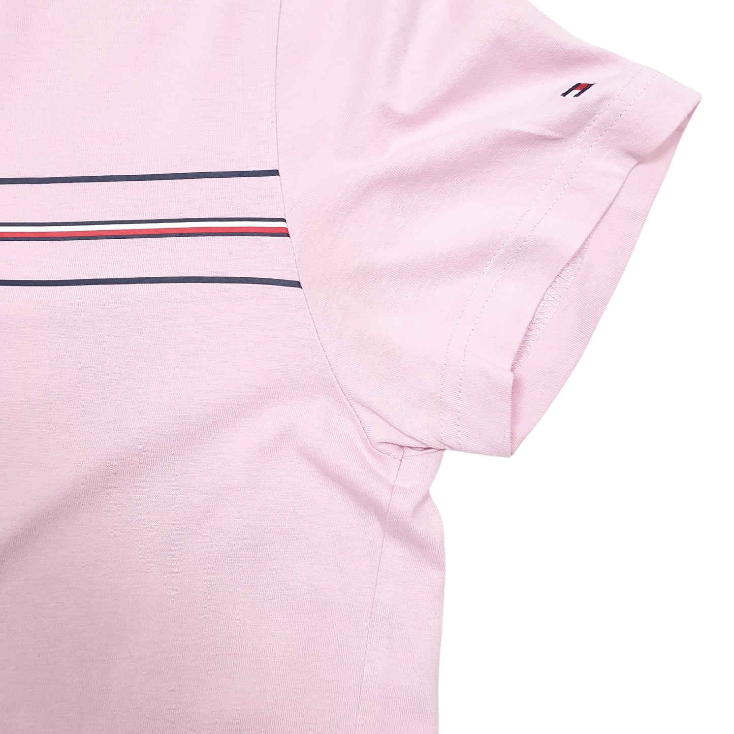 Mens Pink Tommy Hilfiger Spellout Short Sleeve T Shirt