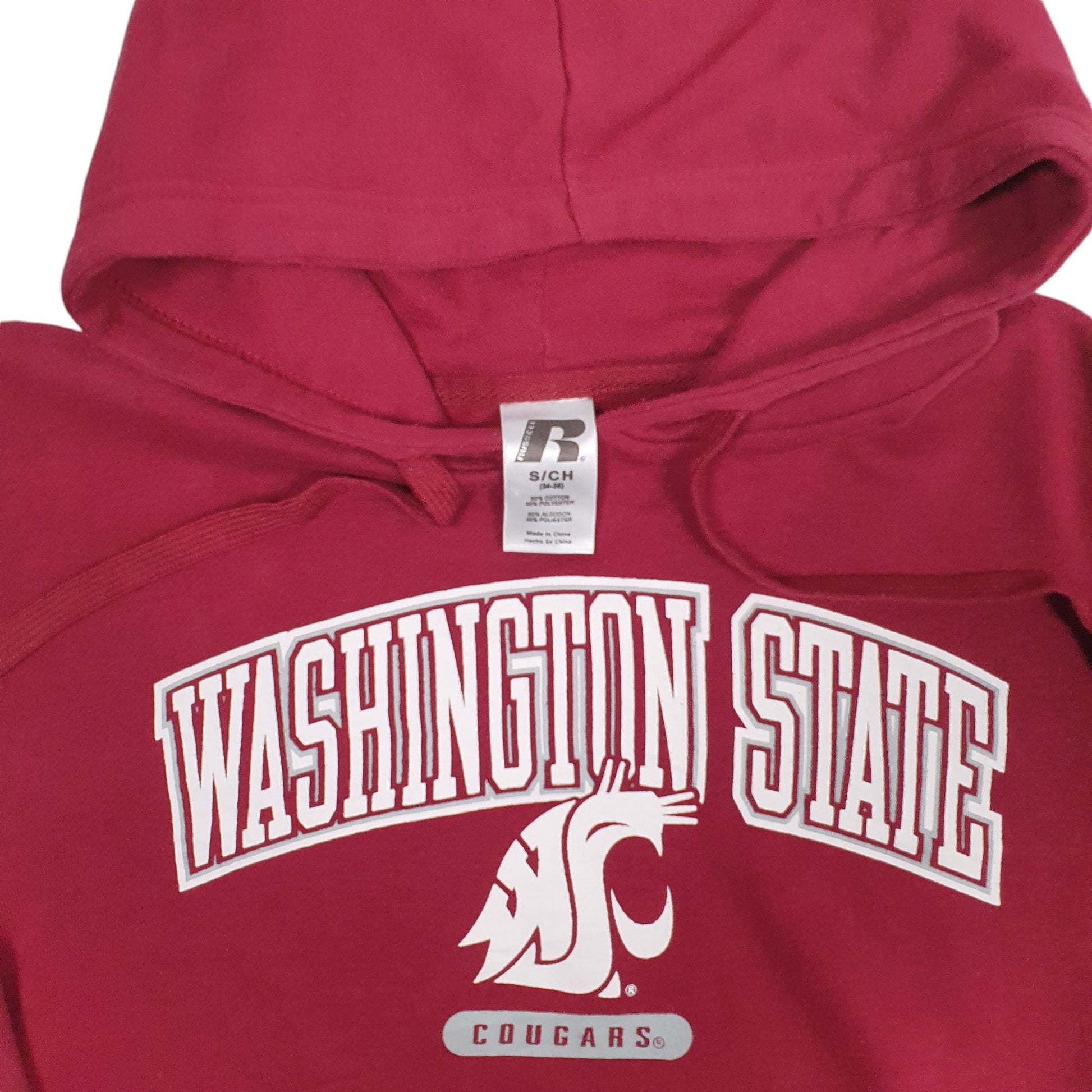 Mens Burgundy Russel Washington state Cougars Hoodie Jumper