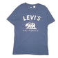 Mens Navy Levis California Spellout Grizzly Bear Short Sleeve T Shirt