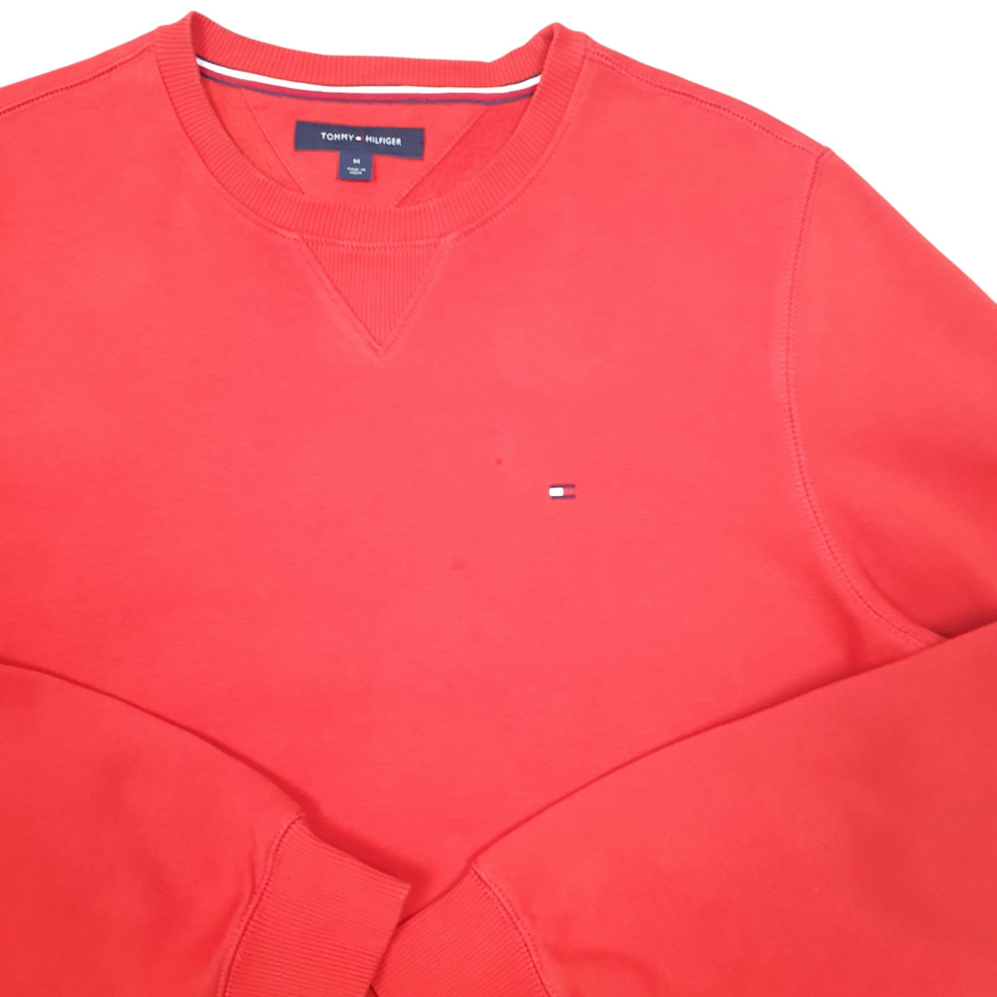 Mens Red Tommy Hilfiger  Crewneck Jumper