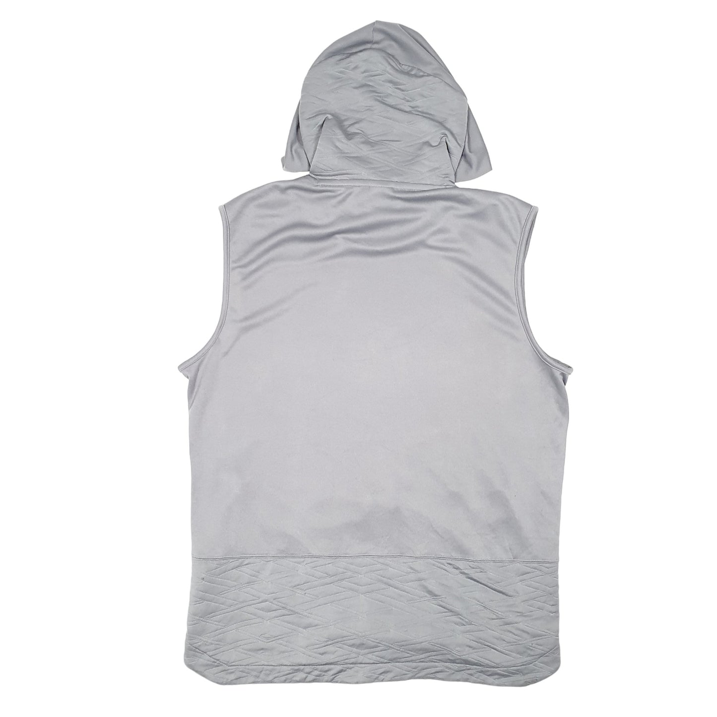 Mens Grey Adidas Sleeveless Workout Gym Active Hoodie Jumper