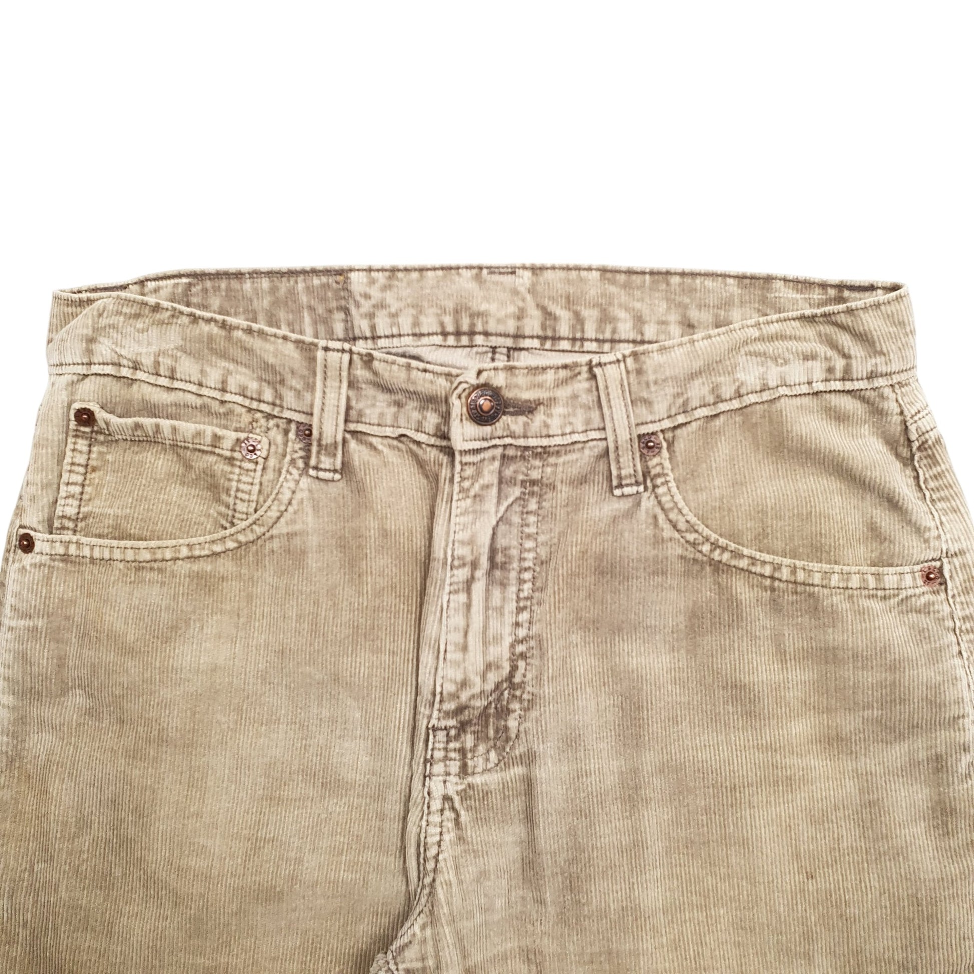 Womens Beige Levis 751 Corduroy Trousers