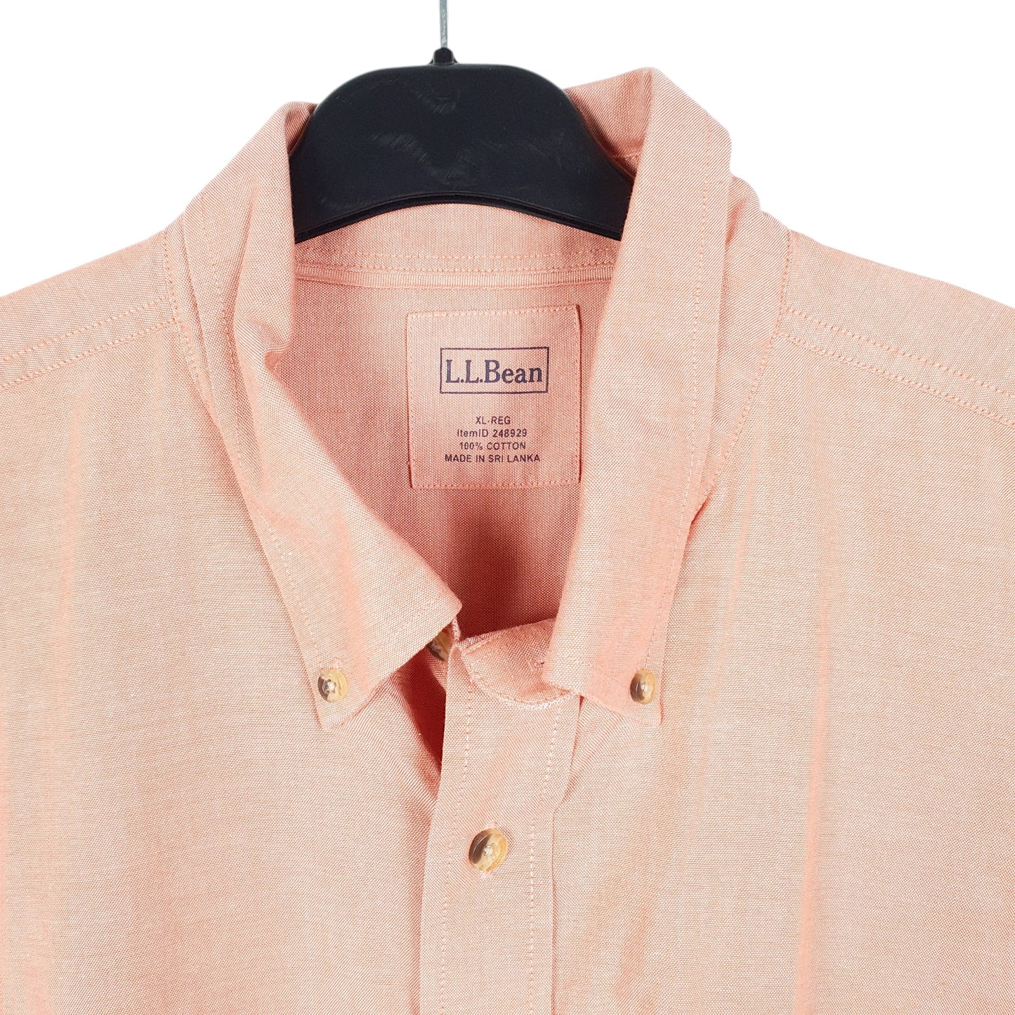 Mens Pink L.L.Bean Oxford Long Sleeve Shirt