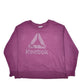 Womens Purple Reebok Spellout Crewneck Jumper