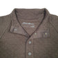 Mens Brown Eddie Bauer Snap Button Popper Quilt Sweat Quarter Zip Jumper