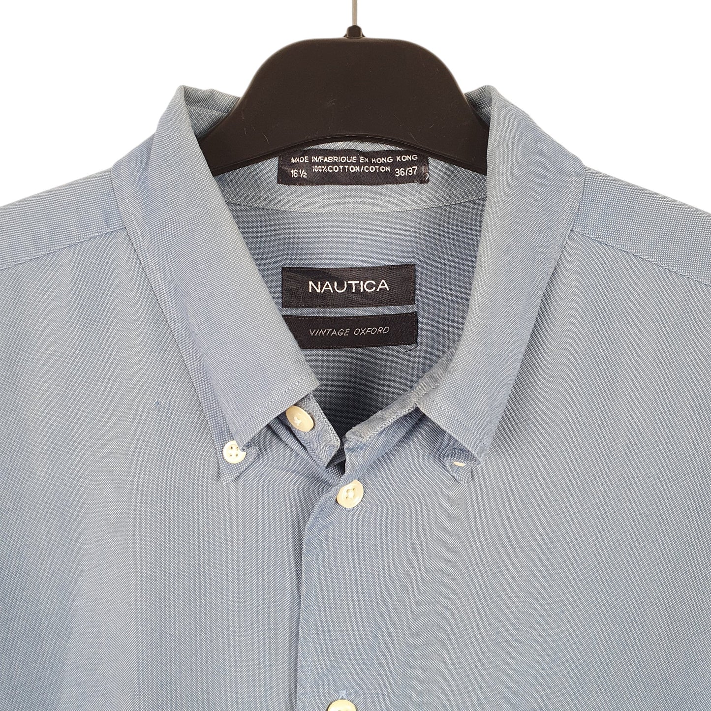 Mens Blue Nautica Vintage Oxford Long Sleeve Shirt