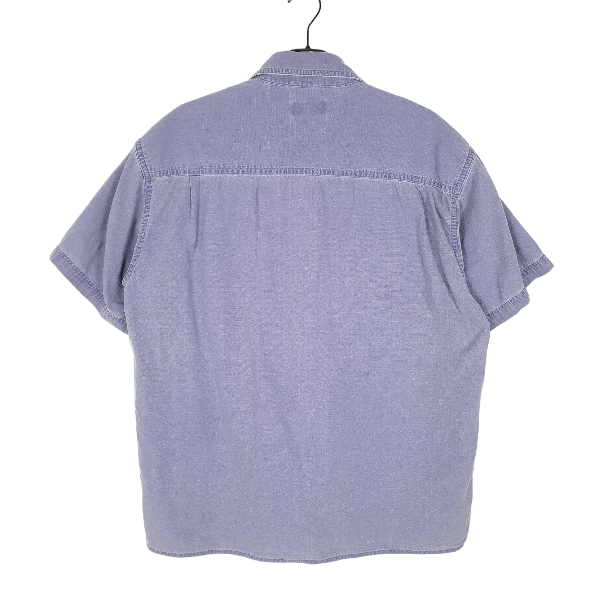 Mens Blue L.L.Bean  Short Sleeve Shirt