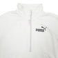 Womens White Puma  Quarter Zip Jumper