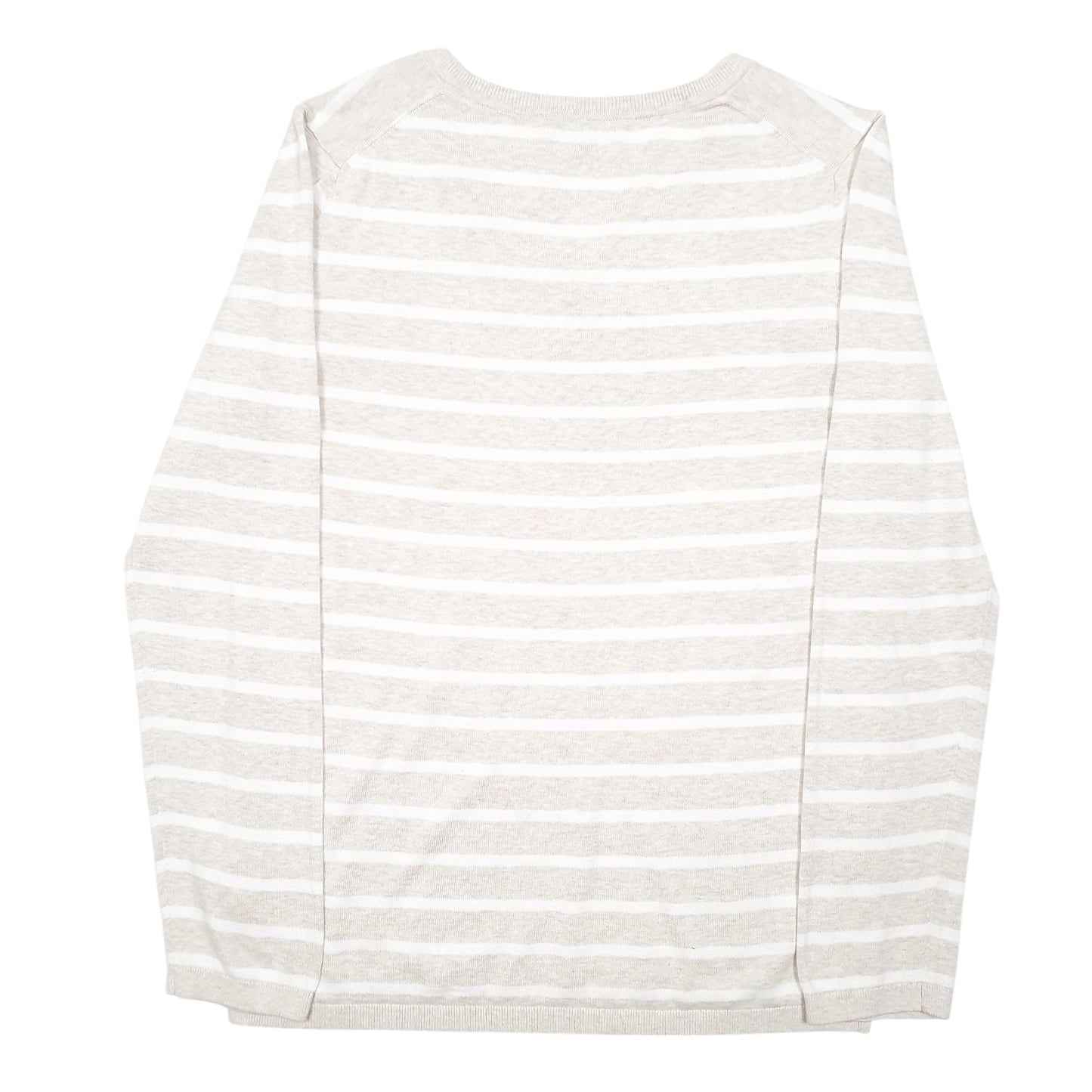 Womens Cream Tommy Hilfiger Striped V Neck Jumper