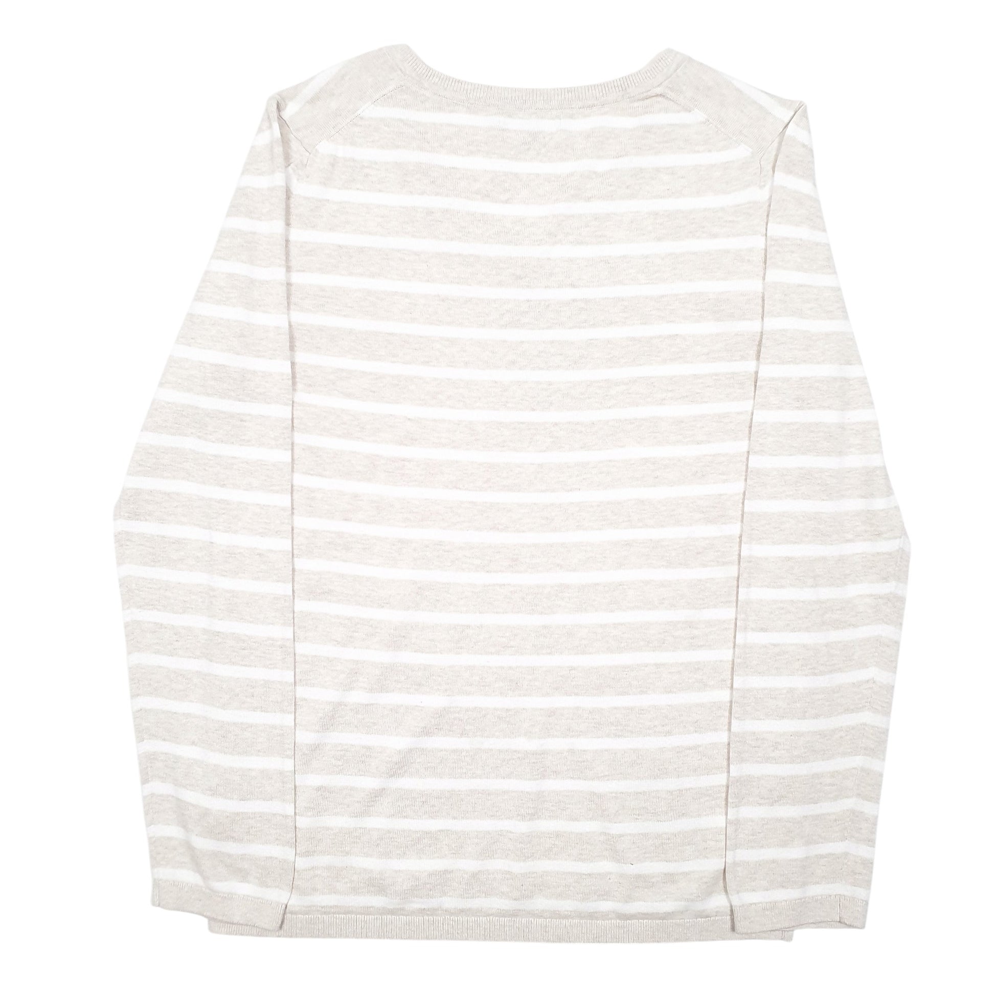 Womens Cream Tommy Hilfiger Striped V Neck Jumper