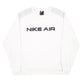 Mens White Nike Nike Air Raised Spellout Crewneck Jumper