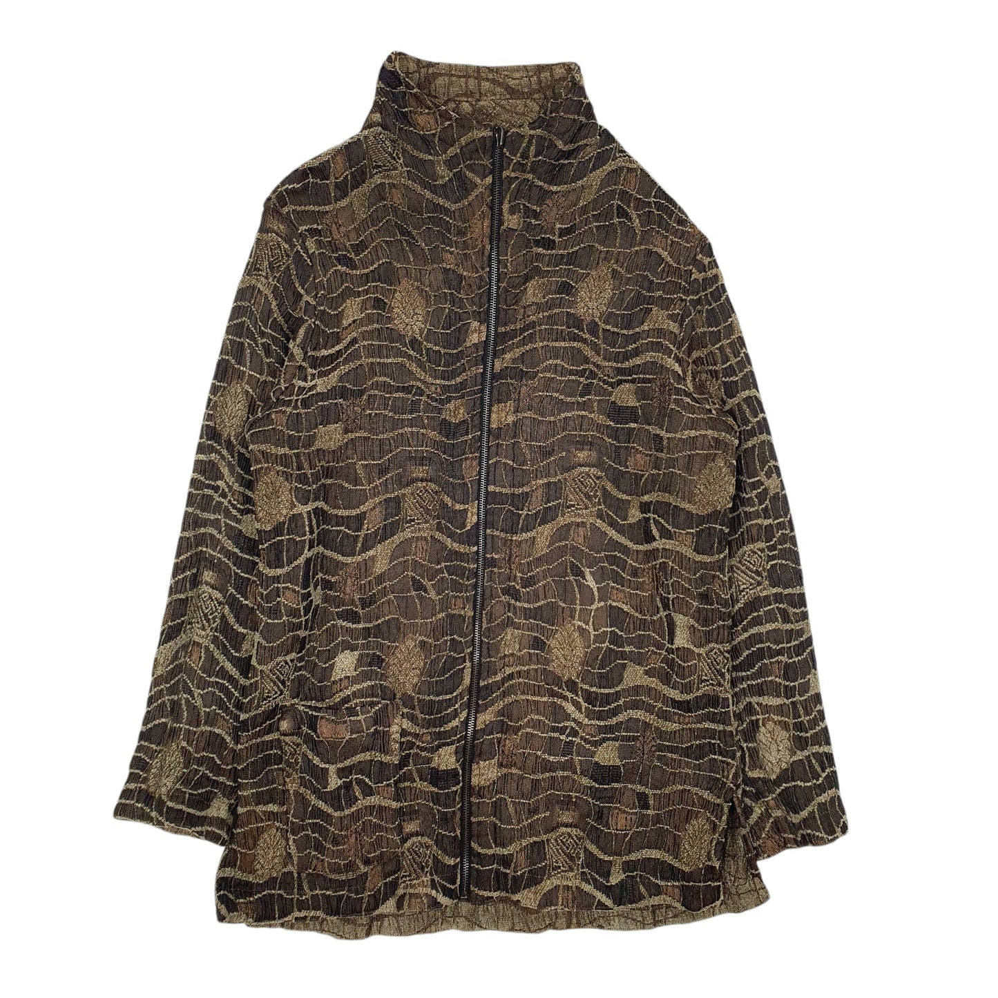 Mens Green Unbranded Reversible Full Zip Jumper