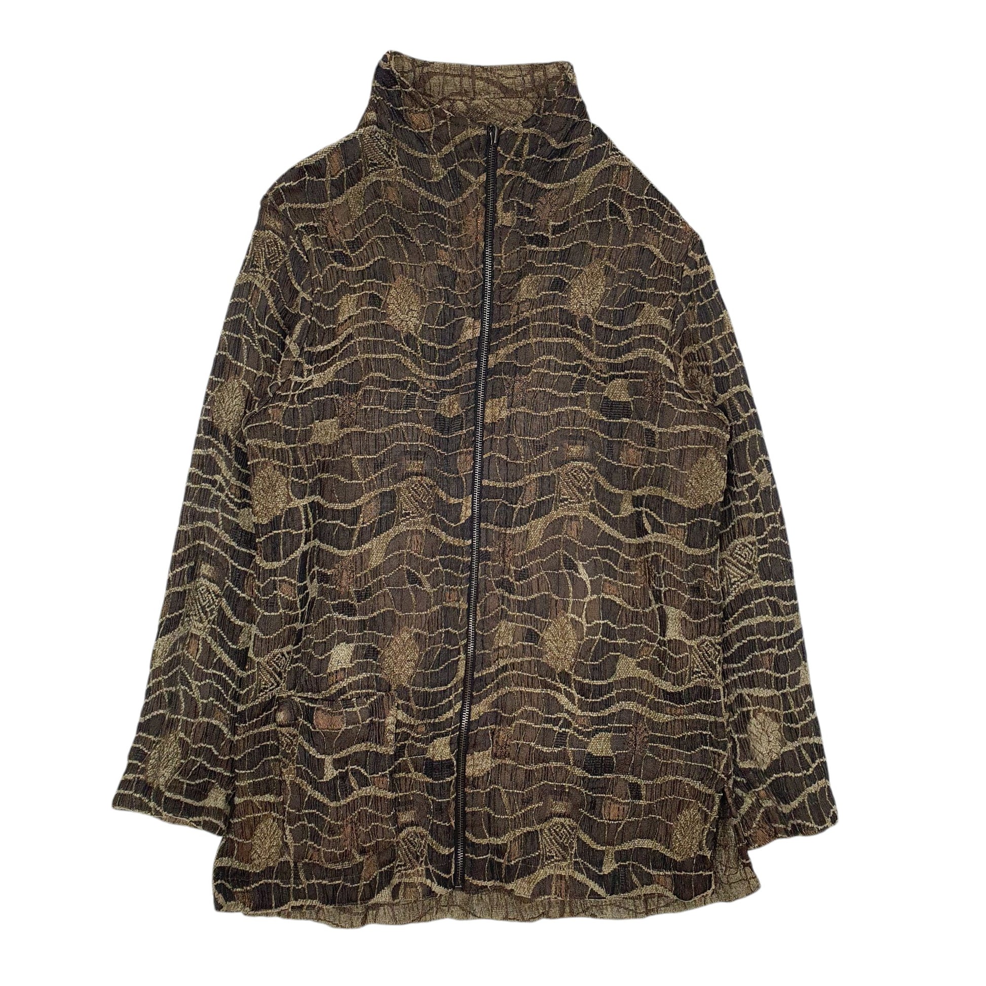 Mens Green Unbranded Reversible Full Zip Jumper